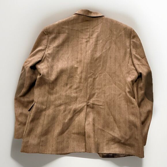 Alan Flusser Men’s 44R Brown Houndstooth 100% Lambswool Sport Coat Blazer Jacket - Picture 11 of 11